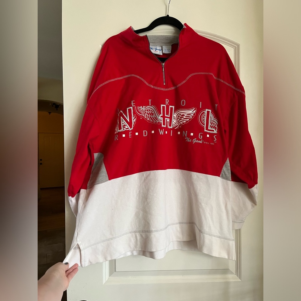 Vintage 1994 Original The Game Detroit Red Wings NHL Long Sleeve Pullover